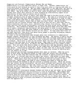 Esszék 'Compare and Contrast: Communication Between Men and Women/Self Explanatory', 1.                