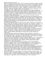 Esszék 'Multiple Personality Disorder ', 1.                