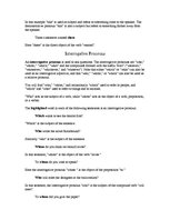 Összefoglalók, jegyzetek 'The Pronoun and Its Classification', 5.                