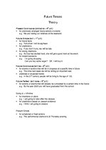 Összefoglalók, jegyzetek 'Past Tenses, Present Tenses and Future Tenses', 4.                