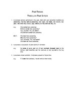 Összefoglalók, jegyzetek 'Past Tenses, Present Tenses and Future Tenses', 5.                