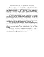 Esszék 'Historical Heritage', 1.                