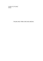 Kutatási anyagok 'Finland and Finns Home and Abroad', 1.                