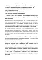 Esszék 'Discrimination in the Workplace', 1.                