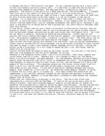 Esszék 'This Is a Review on the Movie "The Mission" ', 1.                