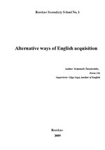 Kutatási anyagok 'Alternative Ways of English Acquisition', 1.                