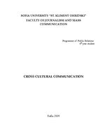 Kutatási anyagok 'Cross Cultural Communication', 1.                