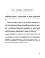Kutatási anyagok 'Cross Cultural Communication', 4.                