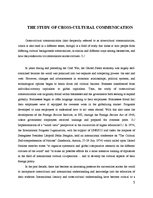 Kutatási anyagok 'Cross Cultural Communication', 5.                