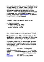 Kutatási anyagok 'Thailand and Budhism', 1.                