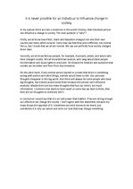 Esszék 'It Is not Possible for an Individual to Influence the Change in Society', 1.                