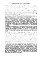 Esszék 'Traditionen in der Schule', 1.                