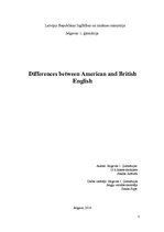 Kutatási anyagok 'Differences Between American and British English', 1.                