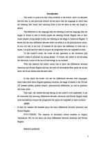 Kutatási anyagok 'Differences Between American and British English', 3.                