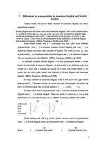 Kutatási anyagok 'Differences Between American and British English', 9.                