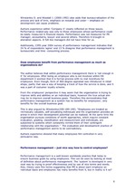 Összefoglalók, jegyzetek 'A Critical Review and Evaluation of Employee Performance Management', 8.                