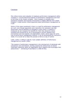 Összefoglalók, jegyzetek 'A Critical Review and Evaluation of Employee Performance Management', 12.                