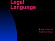 Prezentációk 'Legal Language', 1.                