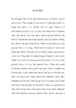 Esszék 'My School', 1.                