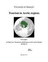 Kutatási anyagok 'Tourism in Arctic Regions', 1.                