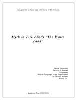 Összefoglalók, jegyzetek 'Myth in Eliot's "The Wasteland"', 1.                