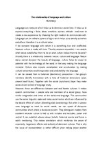 Esszék 'The Relationship of Language and Culture', 1.                