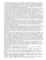 Esszék 'A Cultural Study of Singapore', 2.                