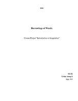 Összefoglalók, jegyzetek 'Borrowings of Words', 1.                