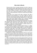 Esszék 'Education System in Russia', 1.                