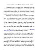 Esszék 'Reports on the Articles about Finances', 1.                