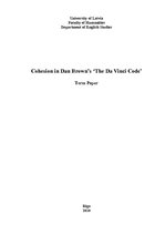 Kutatási anyagok 'Cohesion in Dan Brown’s "The Da Vinci Code"', 1.                