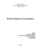 Esszék 'Business Etiquette in Correspondence', 1.                