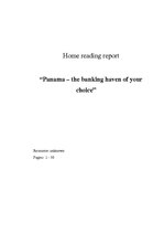 Összefoglalók, jegyzetek 'Panama - The Banking Heaven of Your Choice', 1.                