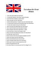 Összefoglalók, jegyzetek 'Test about the Great Britain', 1.                