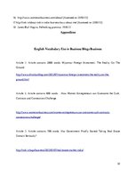 Kutatási anyagok 'Business Vocabulary in the Business Blogs', 32.                