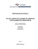 Kutatási anyagok 'Marketing Research Report', 1.                