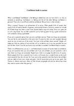 Esszék 'Confidence Leads to Success', 1.                