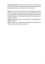 Kutatási anyagok 'Pronunciation Teaching in English Lessons', 2.                