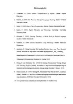 Kutatási anyagok 'Pronunciation Teaching in English Lessons', 23.                