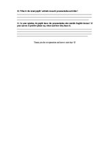 Kutatási anyagok 'Pronunciation Teaching in English Lessons', 28.                