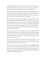 Esszék 'Review of Play "Penelope and Dick"', 1.                