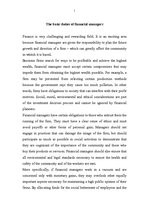 Összefoglalók, jegyzetek 'The Basic Duties of Financial Managers', 1.                