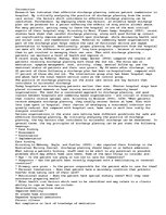 Esszék 'Discharge Planning for a Person Suffering the Effects of Drug and/or Alcohol Abu', 1.                