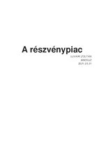 Esszék 'A részvénypiac', 1.                