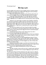 Esszék 'Having a Pet', 1.                