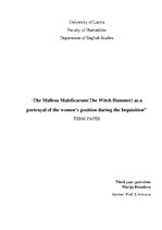 Kutatási anyagok 'The Malleus Maleficarum (The Witch Hammer) as a Portrayal of the Women’s Positio', 1.                