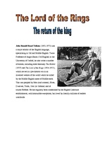 Összefoglalók, jegyzetek 'John Ronald Reuel Tolkien "The Lord of the Rings "The Return of the King""', 1.                
