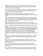 Összefoglalók, jegyzetek 'Glossary - Computers, Programming', 2.                