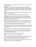 Összefoglalók, jegyzetek 'Glossary - Computers, Programming', 4.                