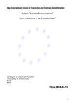 Prezentációk 'European Union Institutions', 8.                